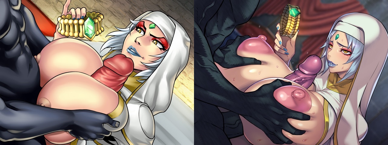 big breasts, big penis, breasts, bull, female, laquadia (legend of queen opala), legend of queen opala, male, paizuri, penis, r ex, sethxzoe, silver hair