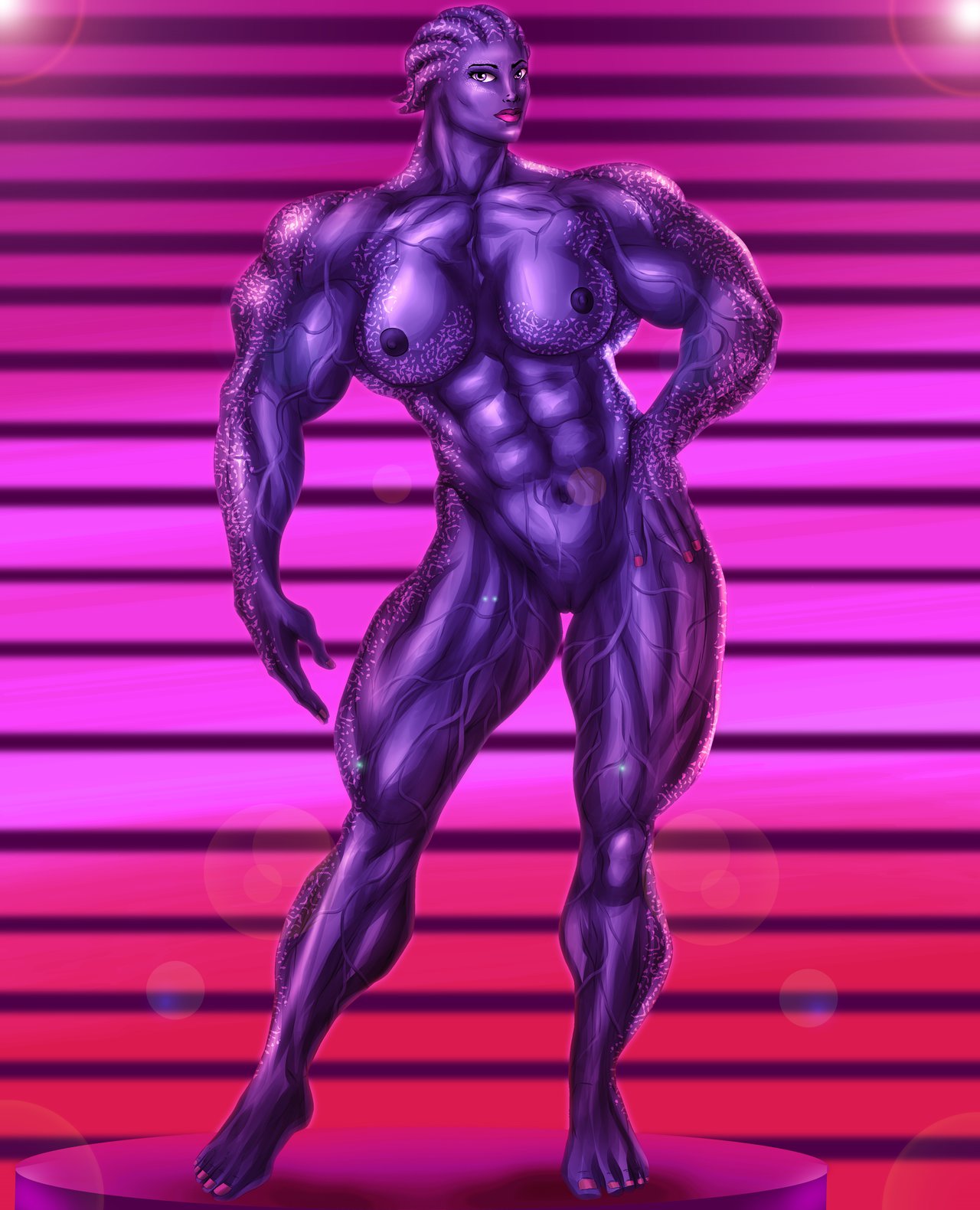 asari b9tribeca extreme_muscles female mass_effect muscular_female