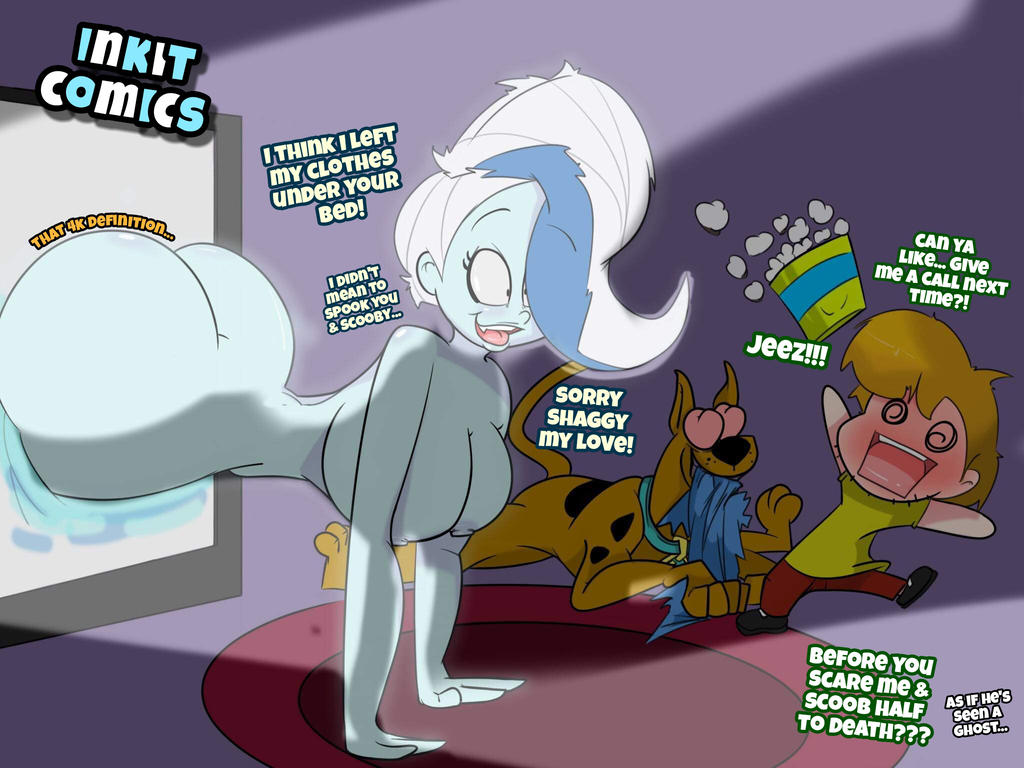 1girls, 2boys, ass, big ass, big breasts, big butt, breasts, fat ass, female, ghost, ghost girl, hanna-barbera, human, inkit89, large ass, male, monster girl, naked, nipples, phantasma phantom, scooby-doo, scooby-doo (character), scooby-doo and the ghoul school, shaggy rogers, tagme