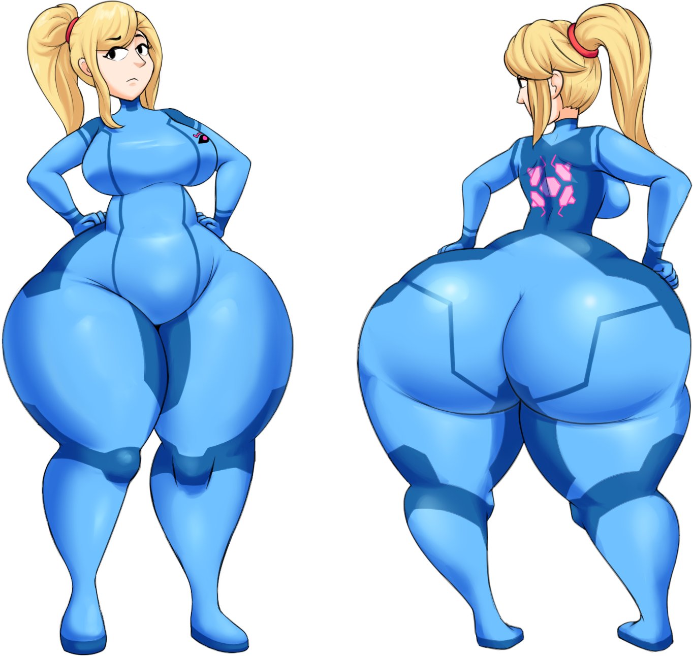 1girls 2024 2d 2d_(artwork) 2d_artwork ass big_ass big_breasts big_butt big_thighs blonde_hair blue_eyes breasts bubble_ass bubble_butt butt_crack color colored fat_ass fat_butt female female_only gigantic_ass gigantic_butt gigantic_thighs hands_on_hips huge_ass huge_butt huge_thighs large_ass large_thighs light-skinned_female long_hair massive_ass massive_butt massive_thighs metroid nintendo pamvllo pony_tail ponytail samus_aran shiny_ass shiny_breasts shiny_butt shiny_hair shiny_skin solo solo_female thick_ass thick_thighs thighs white_background yellow_hair zero_suit_samus