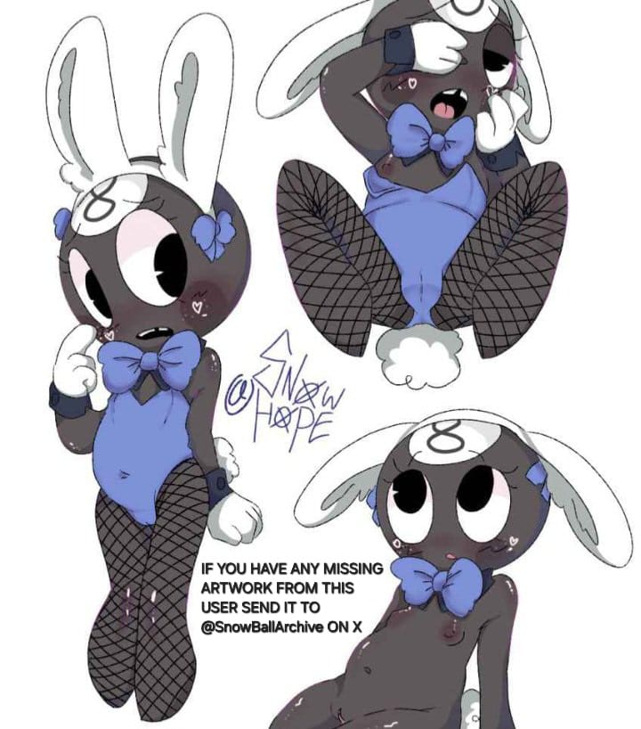 8-ball, bowtie, bunny ears, bunny tail, bunnysuit, chubby, cub, dandy's world, dandys world, deadtoons, fishnets, gloves, nya, snowhope, toodles (dandy's world), tooth gap, uwu, young
