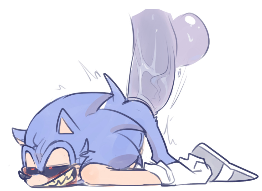 2011x, ambiguous penetration, anthro, big penis, color, creepypasta, disembodied penis, extreme size difference, gay, hedgehog, hedgehog humanoid, male, male only, male/male, penetration, penis, size difference, solo focus, sonic.exe (series), tagme
