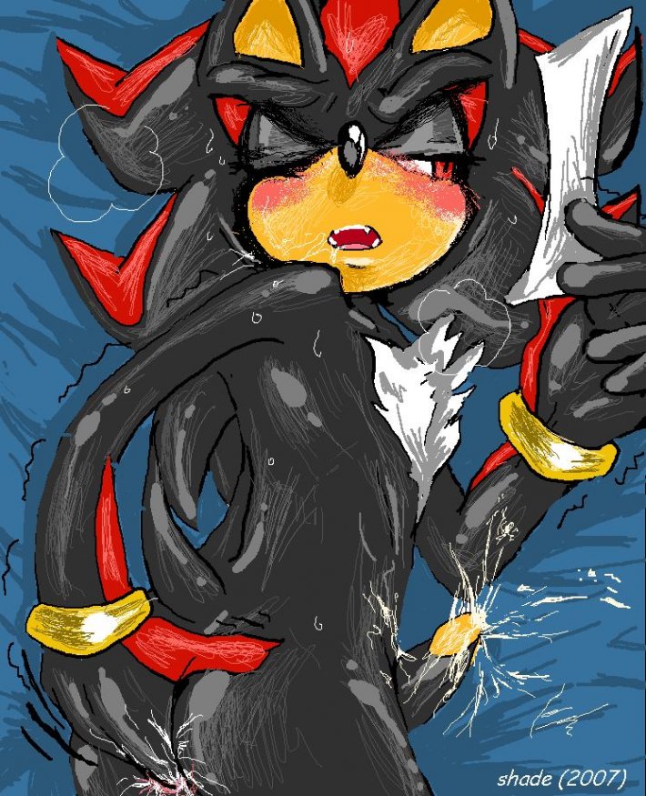 anal anal_masturbation anthro cum eulipotyphlan fingering fur gay hedgehog humanoid_penis male mammal masturbation penis shade_(artist) shadow_the_hedgehog sonic_(series) yaoi