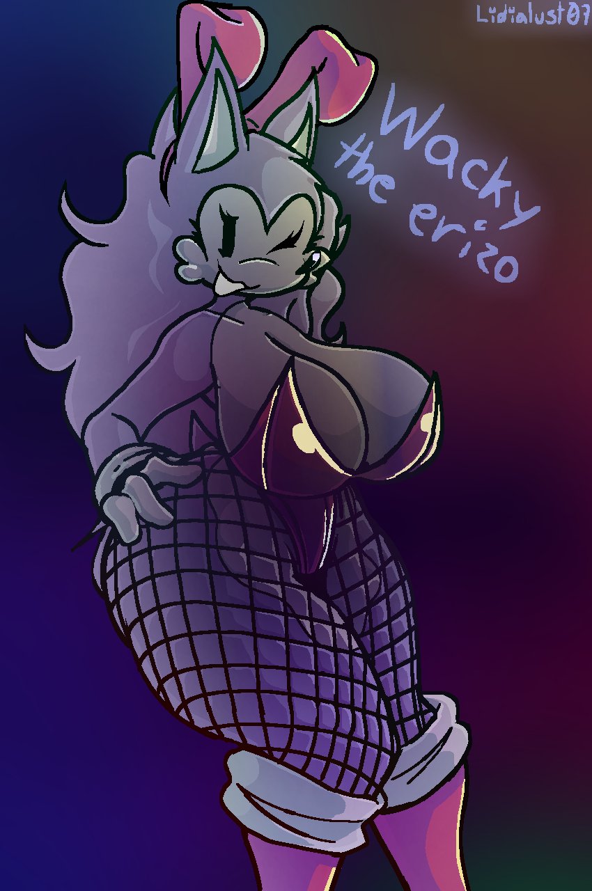 bodysuit, bunnysuit, huge ass, huge breasts, lidialust07, sonic (series), sonic.exe, sonic.exe (series), tagme, tagme (artist), thick thighs, thighhighs, wacky (sonic.exe), wacky the erizo, wacky the hedgehog