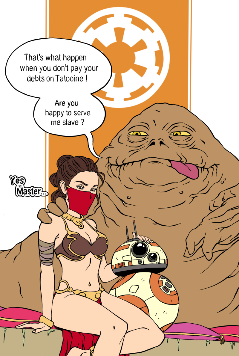 bb-8 femsub flashhentai hutt hypnosis hypnotized jabba_the_hutt mind_control rey robot slave slave_bikini smile star_wars submissive tongue_out trophy_wife