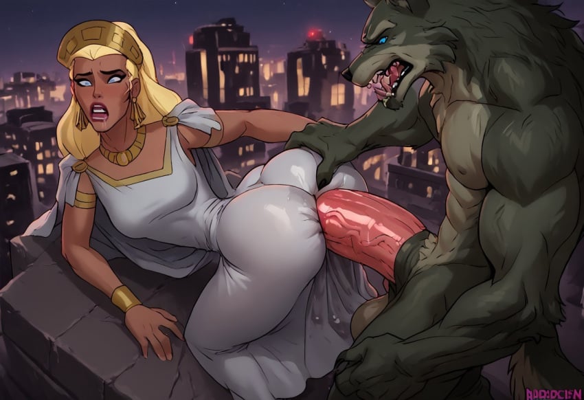 absurdly_large_cock ai_generated amazon anal anal_sex anal_through_clothes anal_through_dress anal_through_skirt anthro anthro_on_human anthro_penetrating_human beast_boy blonde_hair clothes_as_condom dc dc_comics dubious_consent forced_in_fabric from_behind_position fucked_through_clothes fucked_through_dress fucked_through_skirt furry_male hand_on_ass hippolyta huge_cock hyper_penis milf mother penetration_through_clothes sex_through_clothes sex_through_dress sex_through_skirt standing_sex surprised through_clothes werewolf