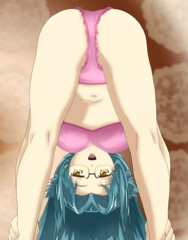 anastasia_mistina bent_over bra cap female female_only hands_reach_floor human kneepits lingerie panties screencap solo stitched they_are_my_noble_masters underwear