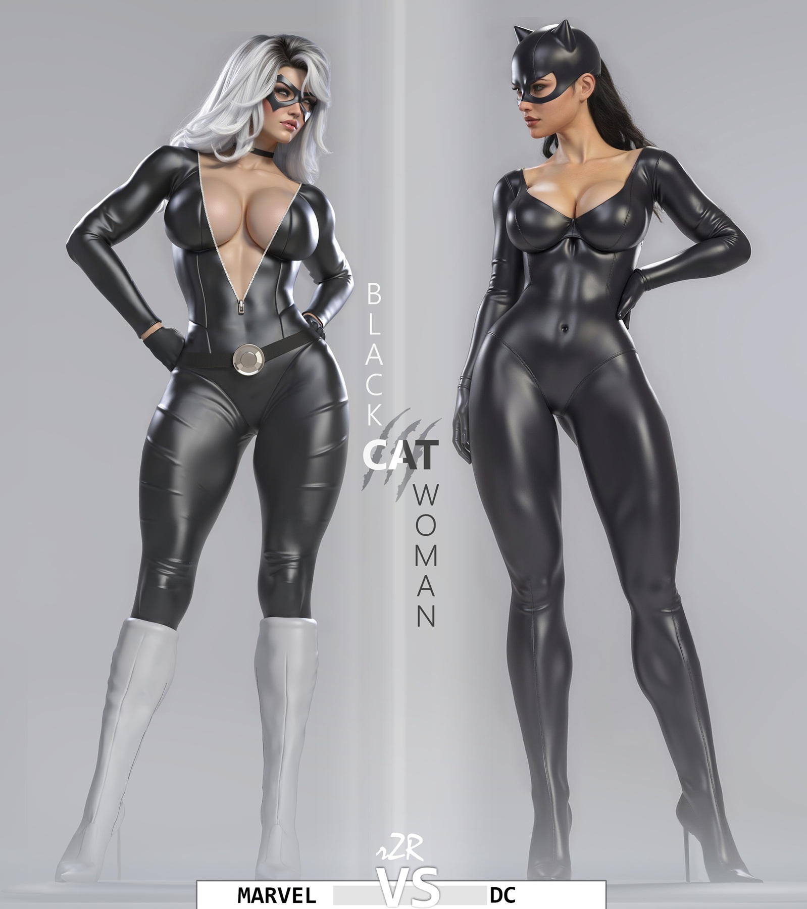 2025, 2girls, 3d, 3d (artwork), absoluterazr, ass, batman (series), big ass, big breasts, big thighs, black cat (marvel), bodysuit, bolt on tits, breast implants, breasts, catwoman, crossover, curvaceous, curvy, curvy figure, dc, dc comics, enhanced breasts, fake breasts, felicia hardy, female, hips, huge ass, huge breasts, huge thighs, large ass, large breasts, large thighs, marvel, marvel comics, mature, mature female, selina kyle, silicone, silicone implants, skin tight, slim waist, spider-man (series), thick, thick hips, thick legs, thick thighs, thighs, tight clothes, tight clothing, voluptuous, waist, wide hips