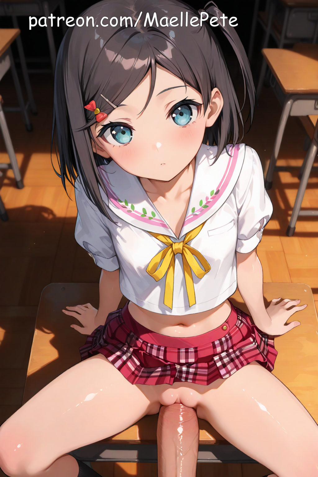adorable ai_generated ass beautiful beauty belly belly_button black_hair blue_eyes blush blushing_at_viewer breasts cute cute_face embarrassed embarrassed_nude_female female girl girly hentai_ouji_to_warawanai_neko human long_hair looking_at_viewer love maellepetite naked nude nude_female petite petite_body petite_breasts petite_female pose pussy ribbon school school_uniform schoolgirl schoolgirl_uniform shy skirt small_breasts tsutsukakushi_tsukiko vagina vaginal_penetration