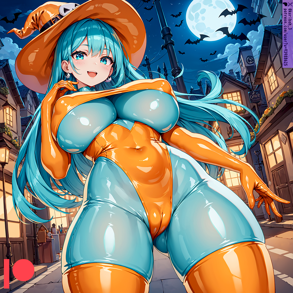 ai_generated bodysuit breasts female kuriboh_ex_(artist) latex latex_clothing latex_suit oppai rubber rubber_clothing rubber_suit skin_tight turquoise_eyes turquoise_hair