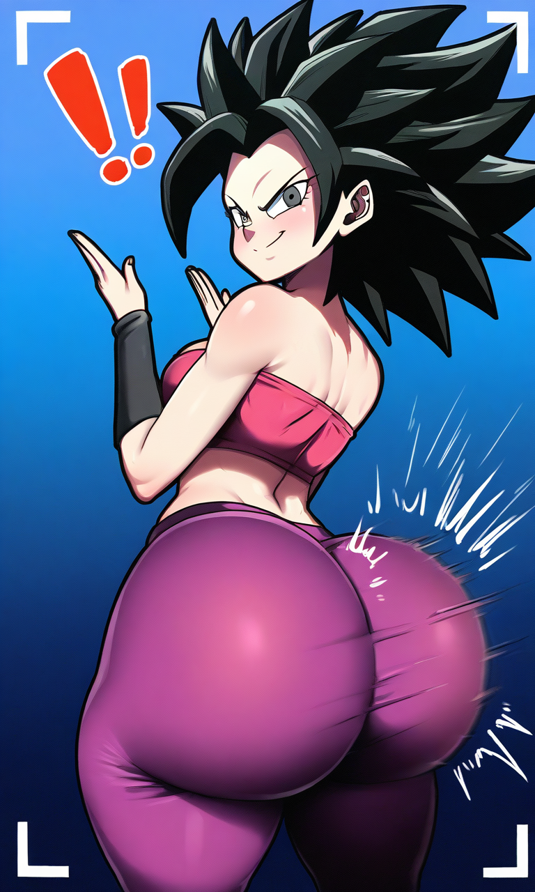 ai_generated ass_clapping ass_shake bubble_ass bubble_butt caulifla dragon_ball dragon_ball_super fat_ass pixelsin tagme thick_ass thick_thighs thighs