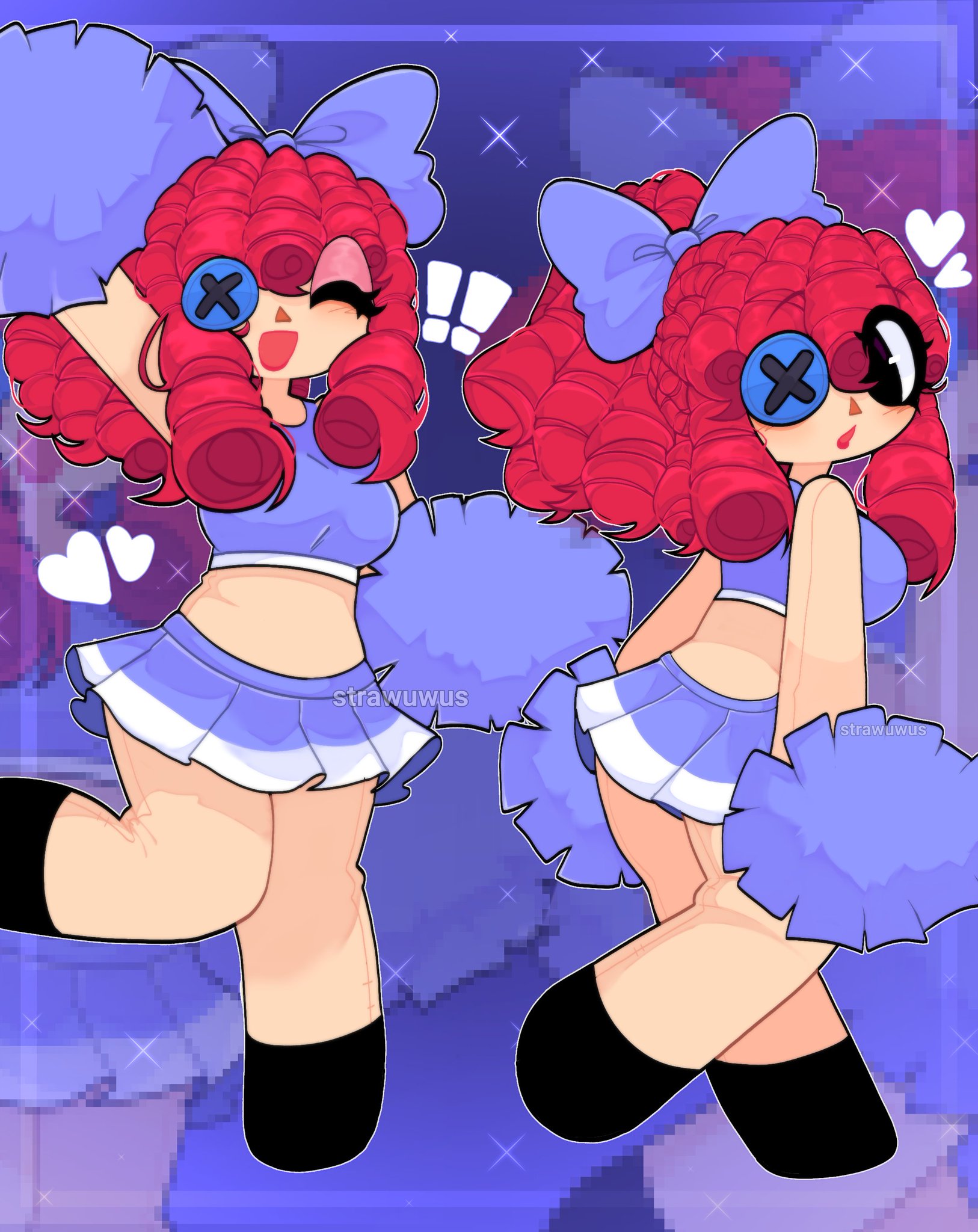 cheerleader, glitch productions, ragatha (the amazing digital circus), strawuwus, tagme, the amazing digital circus, thick thighs