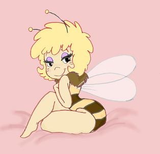 antennae bug_girl clothes looking_at_viewer maya_(maya_the_bee) maya_the_bee wings