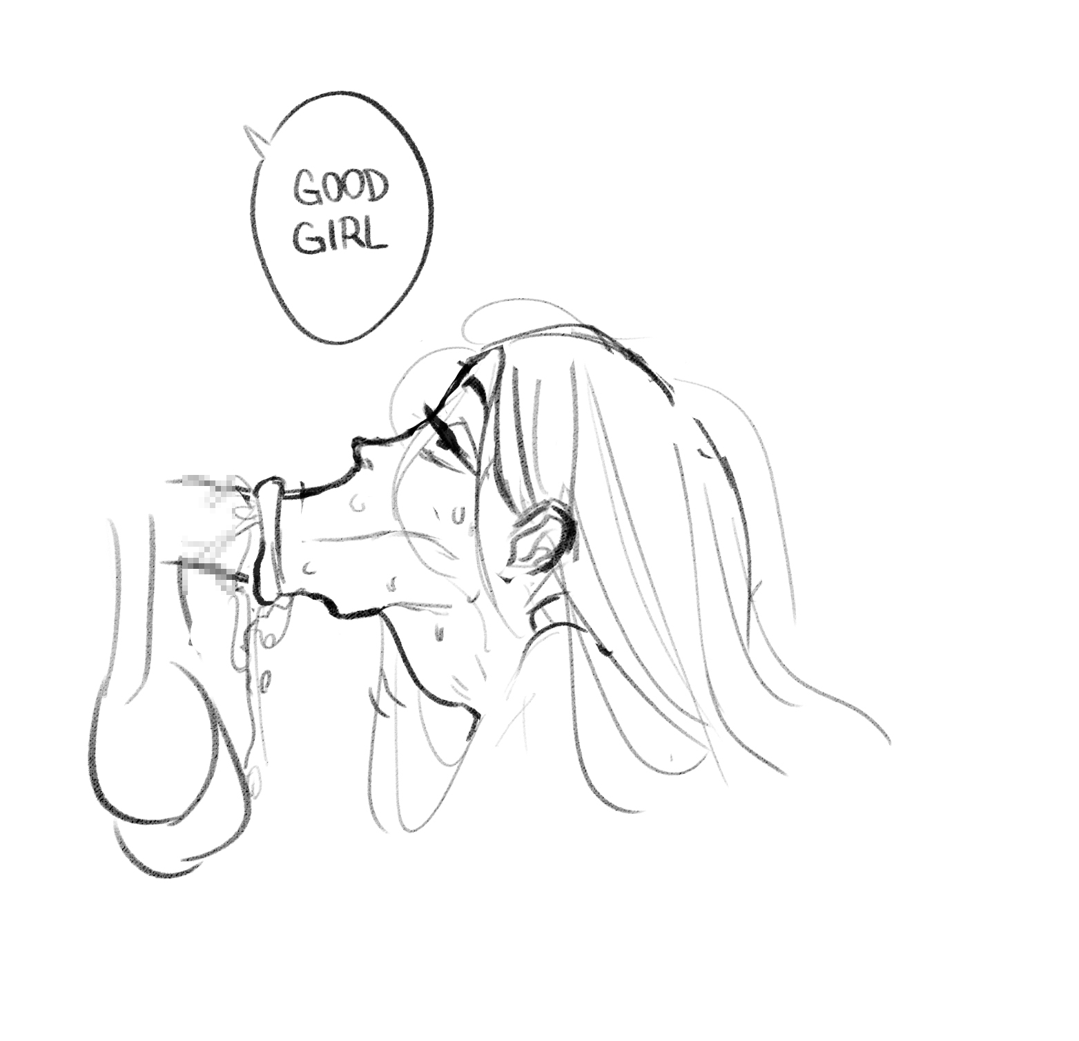 :>=, 1boy, 1girls, angry dragon, balls, big balls, blowjob, blowjob face, censored, deepthroat, dialogue, drool, english text, eyes half open, fellatio, fellatio face, fellatrix, female, horseface, huge cock, lipstick, long hair, male, messy hair, naughty face, oral, oral fixation, oral sex, penis, pleasure face, side view, sketch, sweat, sweating, text, vacuum blowjob, vacuum fellatio, vacuum suck, vacuum-like fellatio