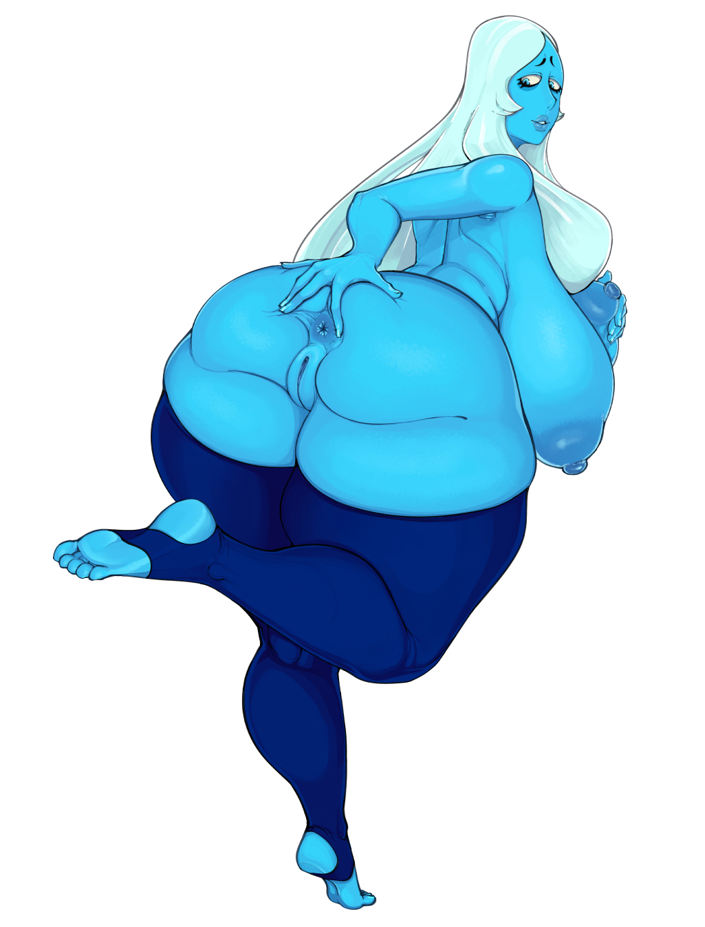 1girls 2019 5_fingers 5_toes alien alien_girl anus aqua_eyes areola arm_behind_back ass big_ass big_breasts big_butt blue_diamond_(steven_universe) blue_eyes blue_skin breast_grab breasts bubble_ass bubble_butt butt cartoon_network diamond_authority erect_nipples eyebrows eyelashes feet female female_only gem_(species) huge_ass huge_breasts huge_butt humanoid humanoid_feet humanoid_hands humanoid_pussy hyper hyper_ass long_hair milky_way_(artist) nipples nude silver_hair simple_background solo solo_female spread_anus steven_universe thick thick_ass thick_thighs toes vagina white_background wide_hips