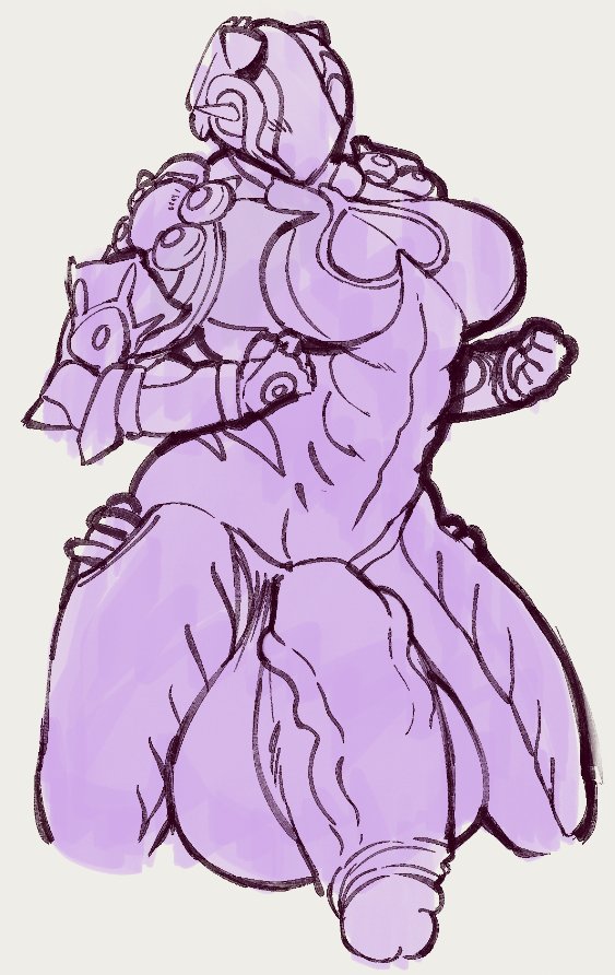 angstrom, balls, breasts, erection, futanari, hildryn (warframe), huge balls, huge cock, intersex, penis, robot, warframe