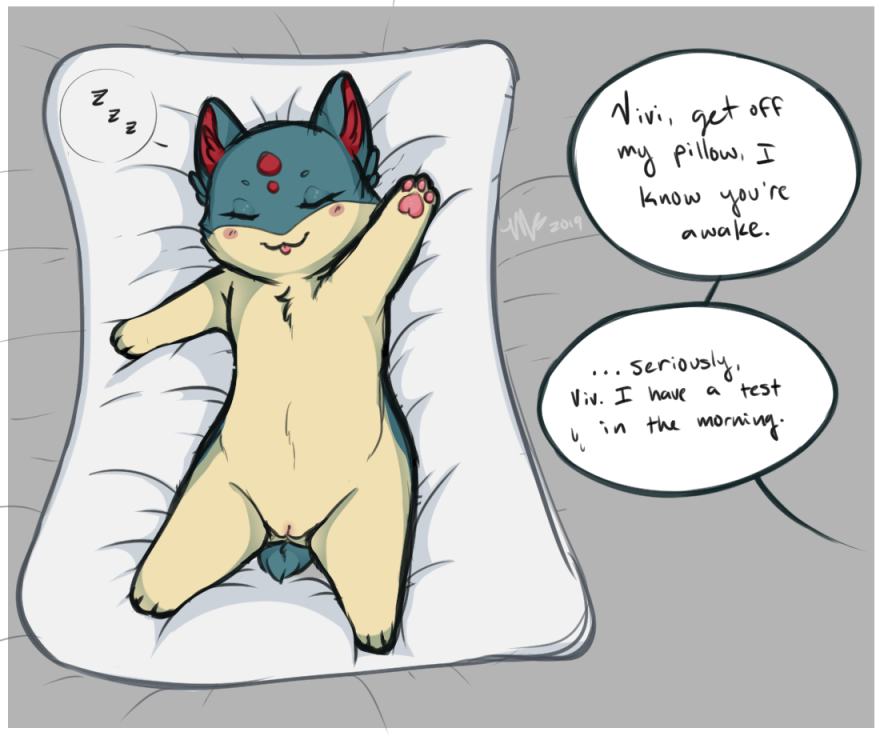 1girls 2019 3_toes :p armpits bed belly big_ears blue_fur blush closed_eyes dialogue english_text eyelashes feet female female_only feral fur furry grey_background lying morosevulpes navel nintendo no_nipples nude on_back original_character pawpads paws pokémon_(species) pokemon pokemon_(species) pussy quilava shortstack sketch sleeping smile solo sound_effects speech_bubble spread_arms spread_legs spreading tail text thick_thighs tongue tongue_out unseen_character video_games white_border yellow_fur zzz