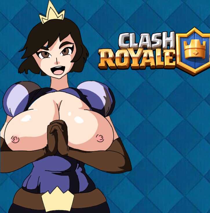 1girls, big breasts, black hair, blue princess (clash royale), breastless clothes, breasts, breasts bigger than head, breasts out, clash (series), clash royale, clothing, edit, female, fully clothed, gabviz, huge breasts, large breasts, looking at viewer, mouth open, nipples, open mouth, princess (clash royale), solo, supercell, tagme, witchking00