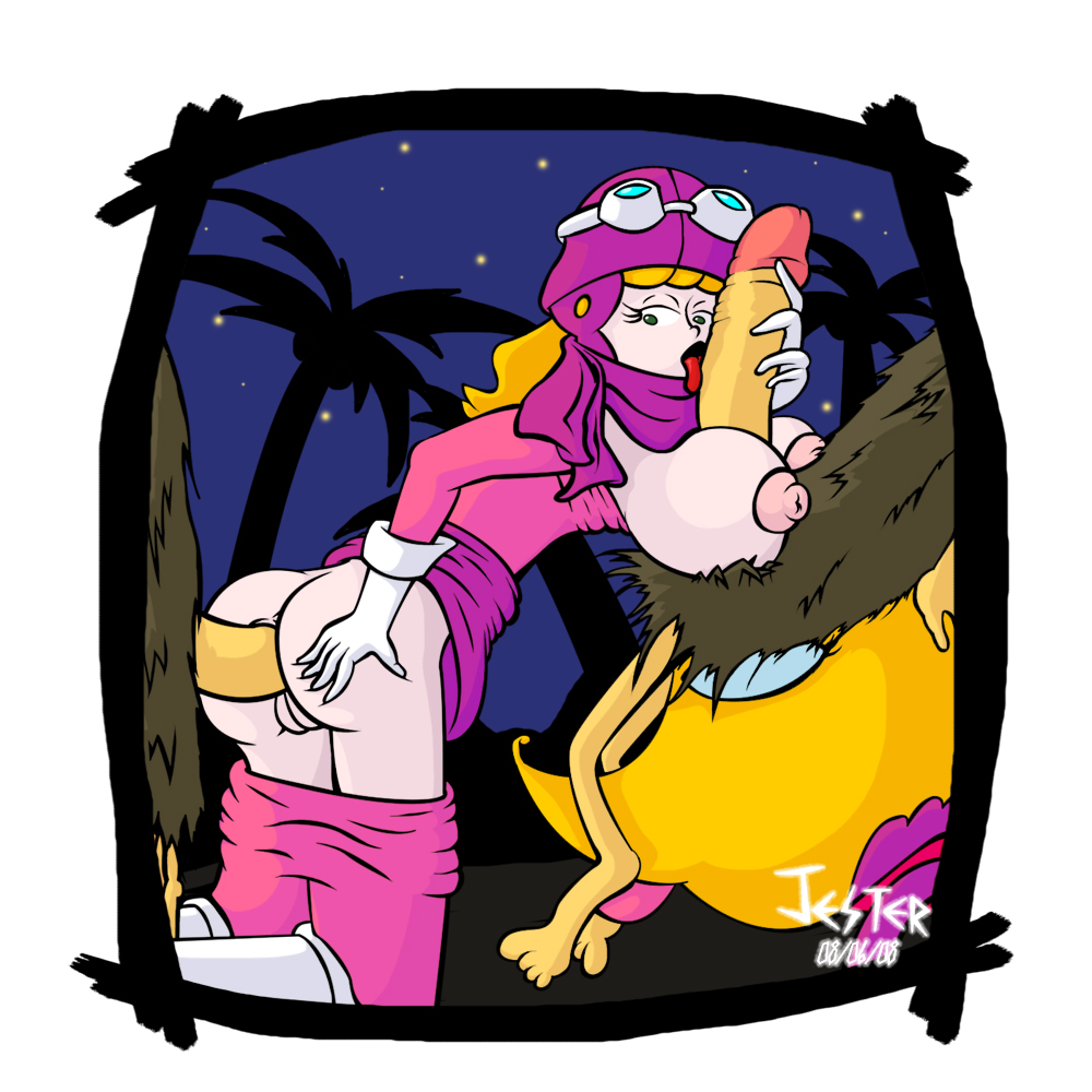 1girls 2008 blargsnarf female hanna-barbera nipples partial_male penelope_pitstop wacky_races