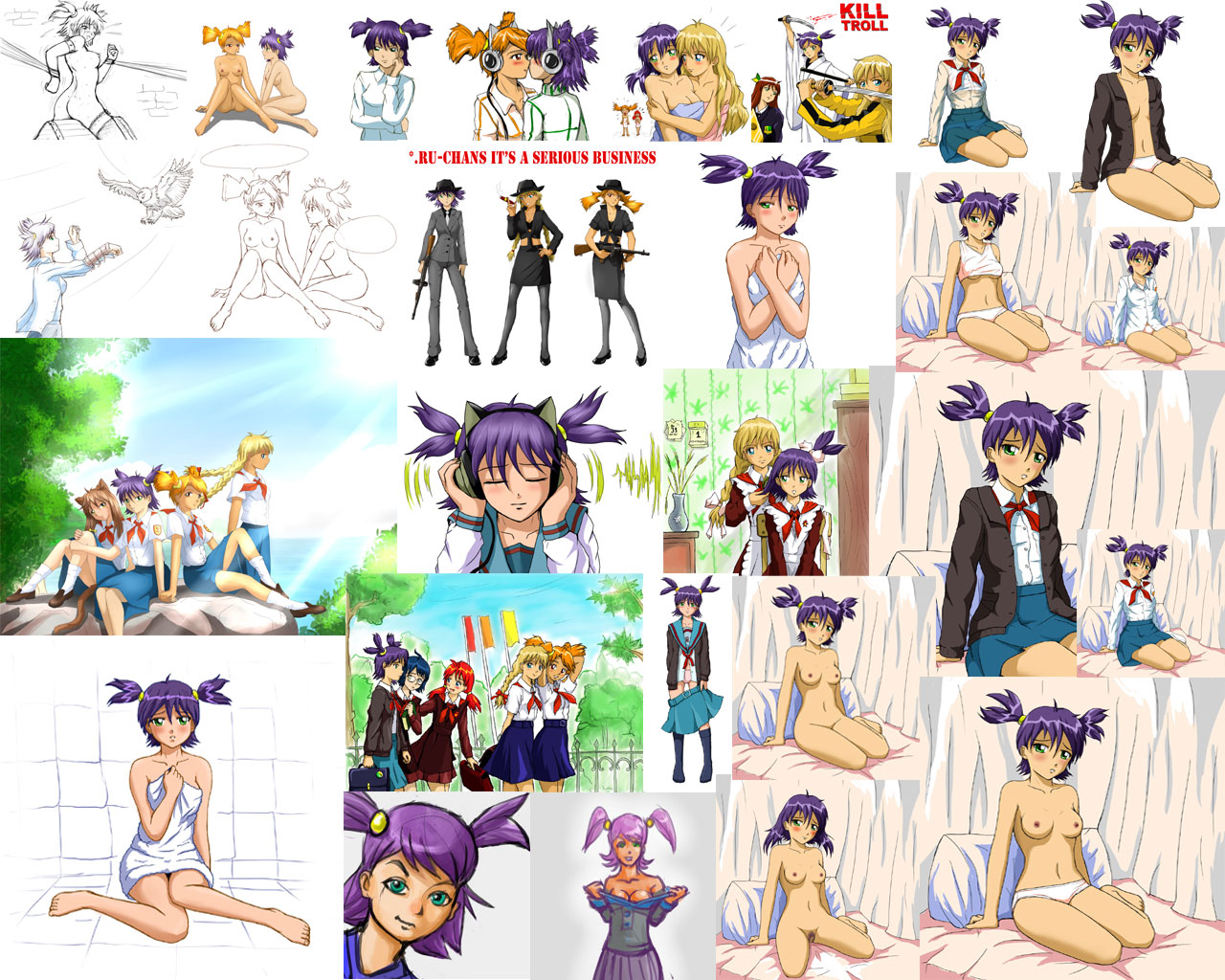 2ch-tan 2ch.ru cccp-tan clothing glasses iie!-tan mascot panties pubic_hair ru-chans skirt slavya-tan towel yuvao-tan