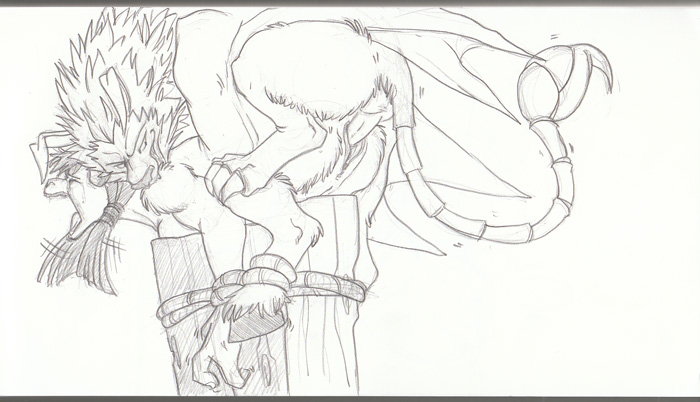 ankle biting bondage breast claw feet female fingers fur furry hair hip hooves horns labia long_hair male mane monochrome muzzle penis pussy rape rope screaming sex tauren teeth thigh wing wings world_of_warcraft wyvern zoophilia