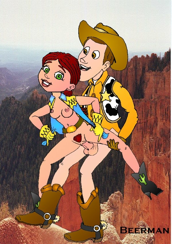 beerman bottomless brown_hair disney jessie_(toy_story) nipples pixar topless toy_story toy_story_2 woody_pride