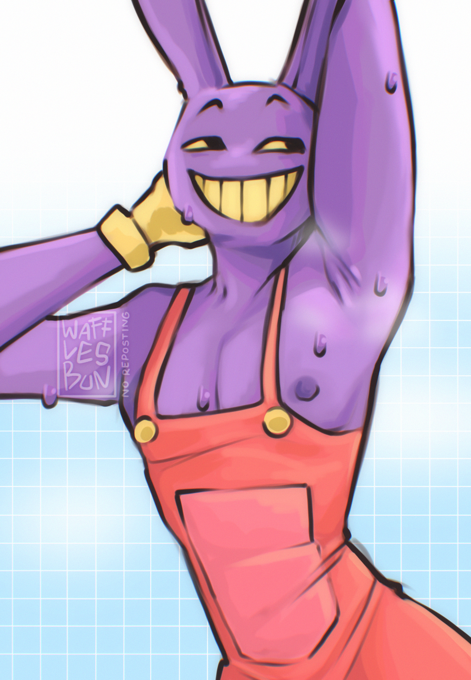 armpit fetish, armpits, detailed armpit, fetish, glitch productions, jax (the amazing digital circus), male, male only, musk, musk clouds, nipples, smell fetish, smile, sweat, sweatdrop, the amazing digital circus, wafflesbun