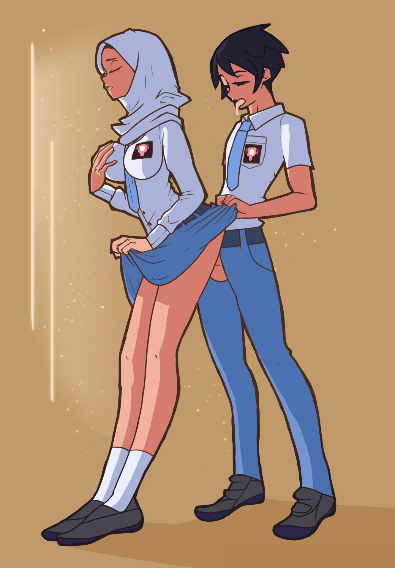 fetish, high school, hijab, hijababy, sex, student, uniform
