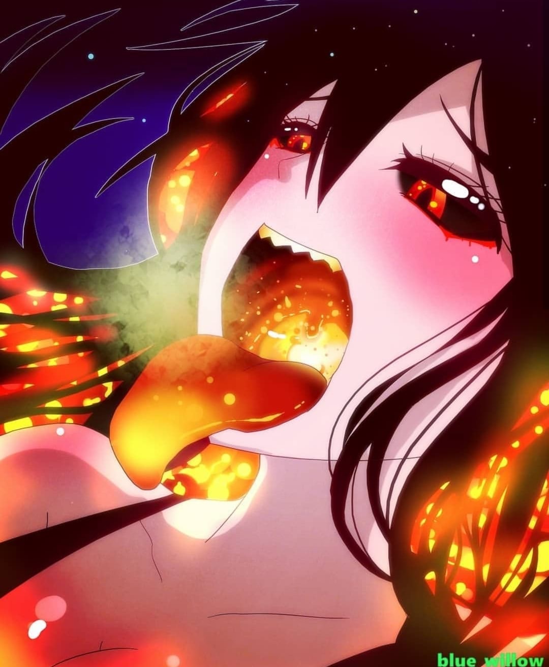 black_hole full_color giantess m87_black_hole open_mouth space tongue_out vore