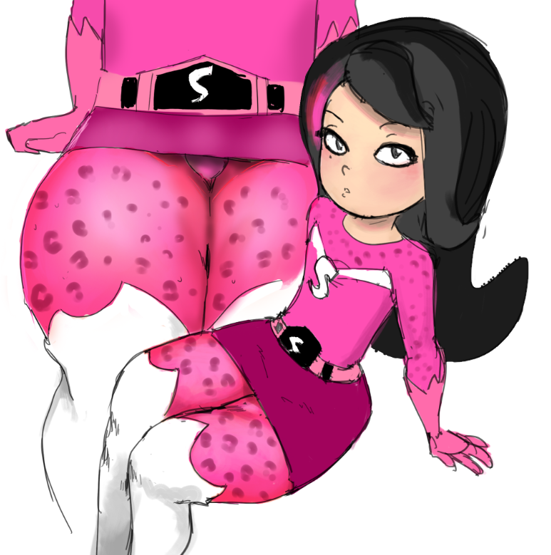 1boy, androgynous, bulge, canon crossdressing, crossdressing, crossdressing male, femboy, girly, guy hamdon, male, male only, necrolepsy, shezow, shezow (character), skirt, solo, solo male, superhero, thick thighs, thighhighs, trap