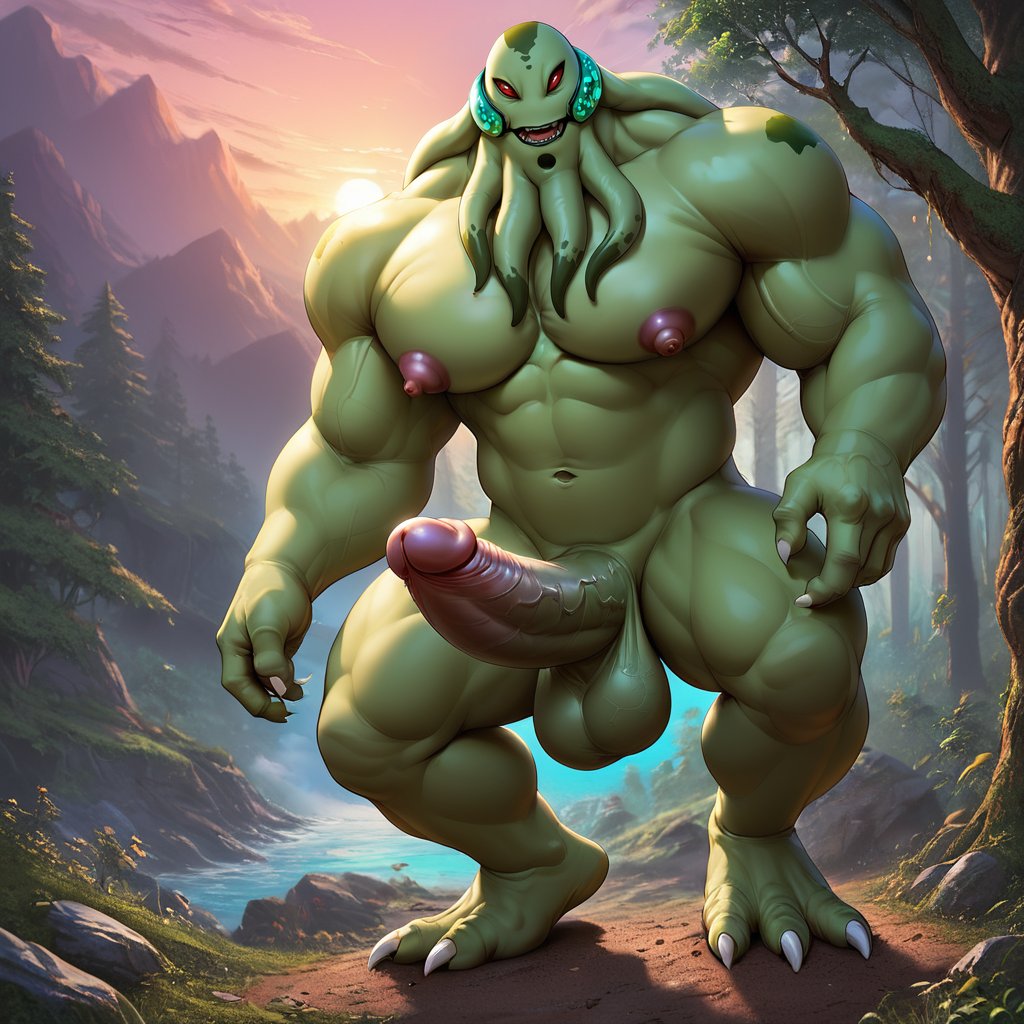 1boy abs ai_generated alien balls bara ben_10 big_balls big_muscles big_nipples big_pecs big_penis booster_rex cartoon_network cephalopod cephalopod_humanoid chimera_sui_generis daddy dilf erect_nipples erection gay green_body huge_balls huge_cock huge_muscles huge_nipples huge_pecs humanoid hunk muscular muscular_humanoid muscular_male navel nipples nude pecs penis solo vilgax