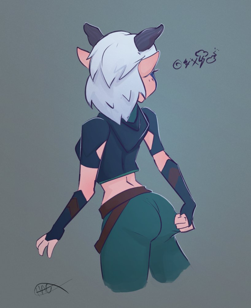 1girls ass ass_focus elf female female_only hagfish rayla_(the_dragon_prince) solo the_dragon_prince