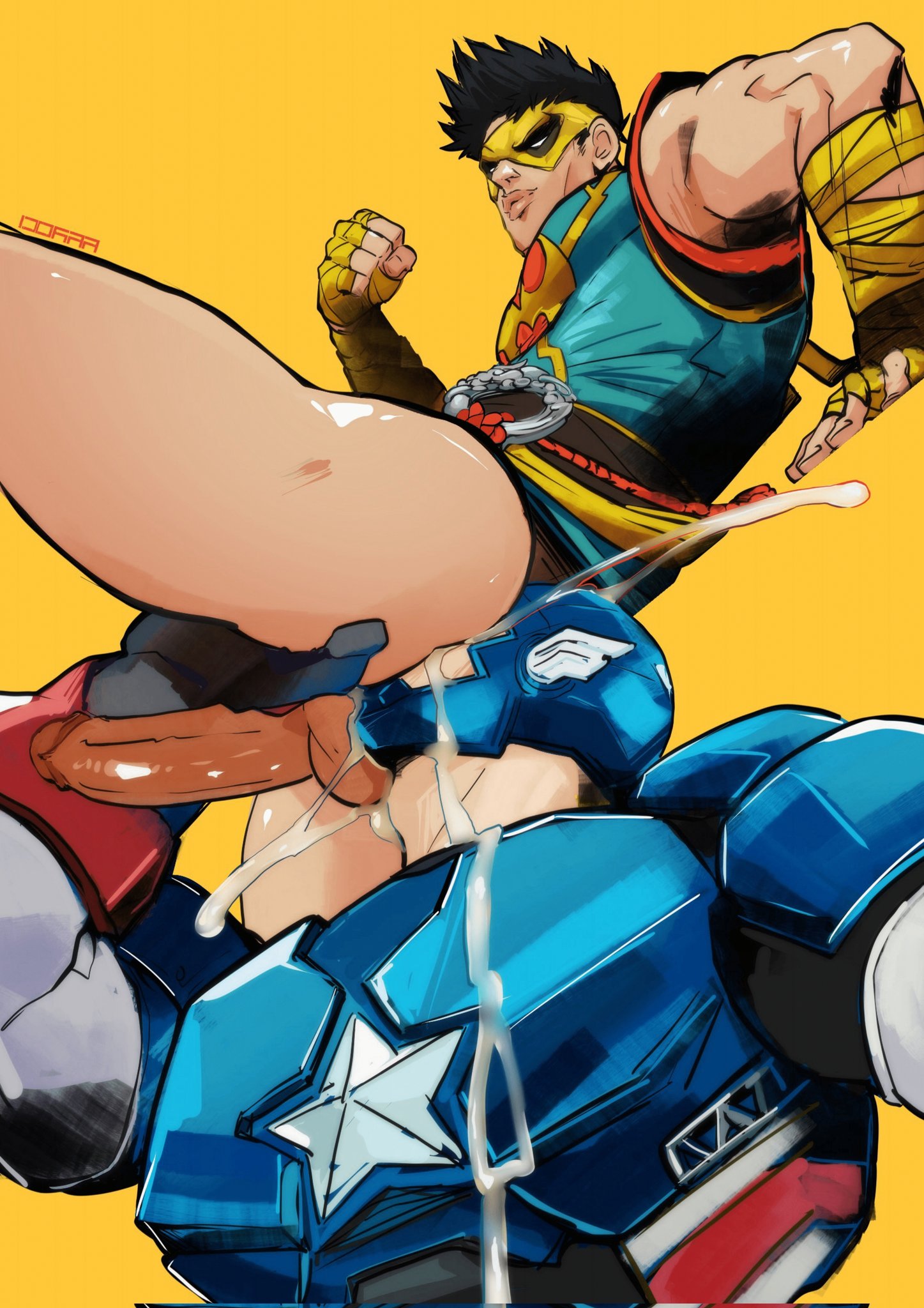 ass, ass eating, balls, bara, big balls, big penis, captain america, captain america (series), cum, eating ass, erection, felching, gay, genital fluids, idoraad, iron fist, iron fist (marvel rivals), itsfuckingyaoi, lilprincyvi, lin lie, male, male only, marvel, marvel comics, marvel rivals, muscular, muscular male, penis, rimming, rimming male, steve rogers, yaoi