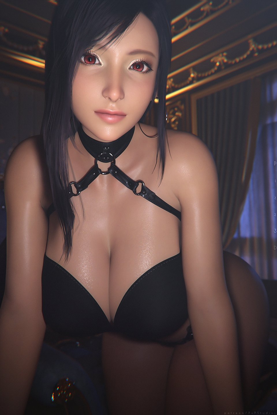 1girls, 2xp studios, 3d, big breasts, breasts, female, female only, final fantasy, final fantasy vii, final fantasy vii remake, huge breasts, pizz3d, solo female, tifa lockhart, voluptuous