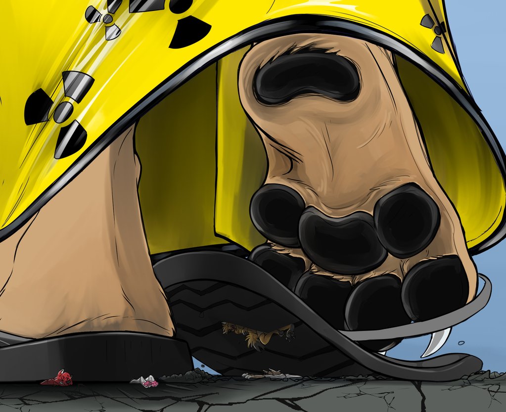 2015 4_toes ambiguous_domination ambiguous_focus ambiguous_gender ambiguous_species anthro barefoot beherit biped black_markings black_nose black_pawpads black_sandals blue_background brown_body brown_fur canid canine claws clenched_teeth close-up closed_eyes clothed clothing cracks crush detailed_background dipstick_tail domination faceless_ambiguous faceless_character flattened flip_flops fluffy fluffy_tail foot_shot footwear fox fur fur_tuft grey_body grey_fur group hindpaw larger_ambiguous larger_anthro low-angle_view lying macro macro_domination macro_focus mammal markings micro multicolored_tail on_front on_ground outside pain paw_shot paw_tuft pawpads paws pink_pawpads raised_paw rear_view red_body red_fur remmyzilla restrained rubble sandal sandals sharp_claws shoe_soles simple_background size_difference sky smaller_ambiguous smaller_anthro solo_focus standing step stepped_on stepping stomping stuck symbol teeth toes tuft walking white_claws yellow_clothing