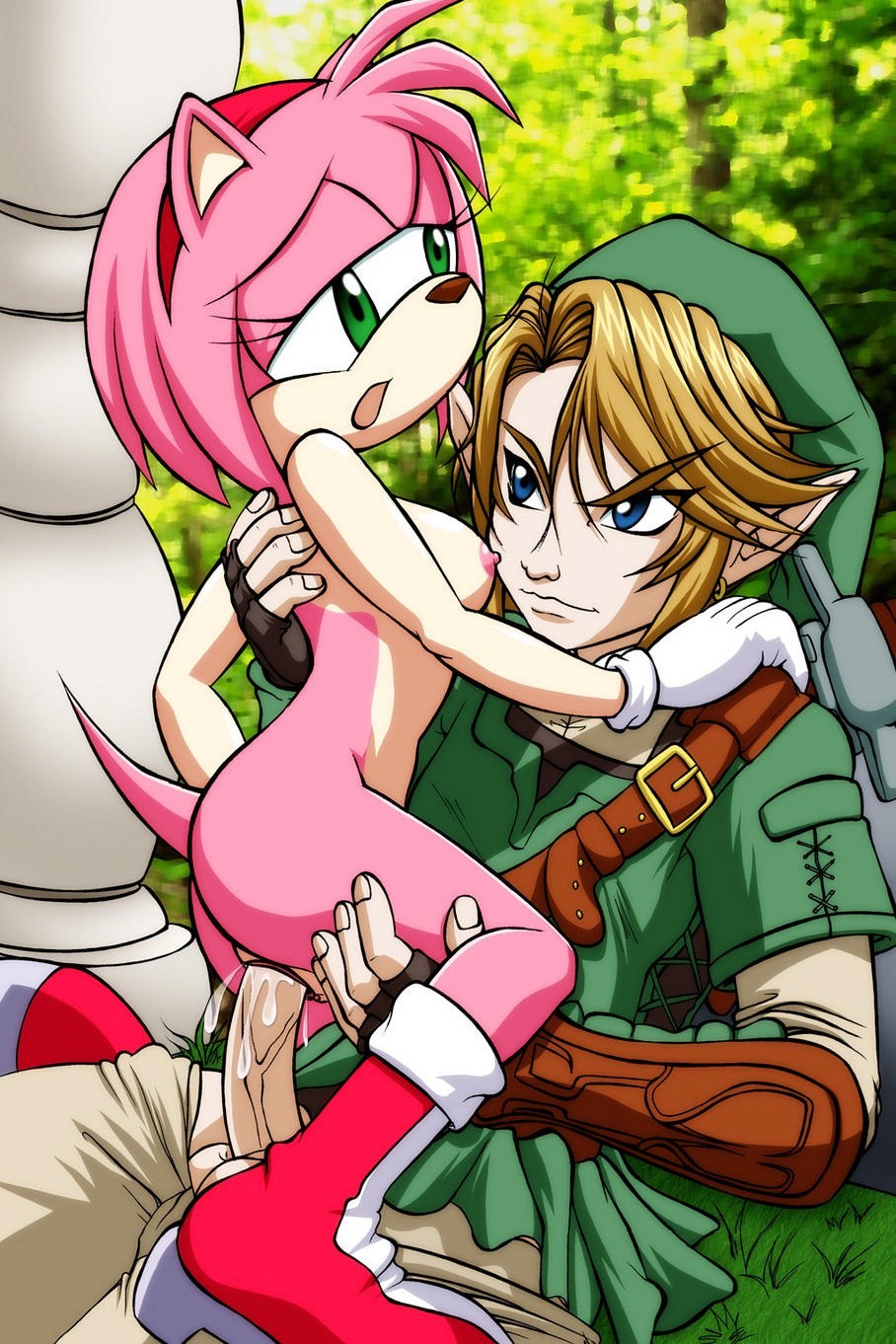 amy_rose anthro bbmbbf big_ears big_penis concentration crossover elf elf_ears female link link_(twilight_princess) male moan moaning nintendo outdoor_sex outdoors outside palcomix pillar pink_fur sega sonic_(series) soulteam straight the_legend_of_zelda twilight_princess young