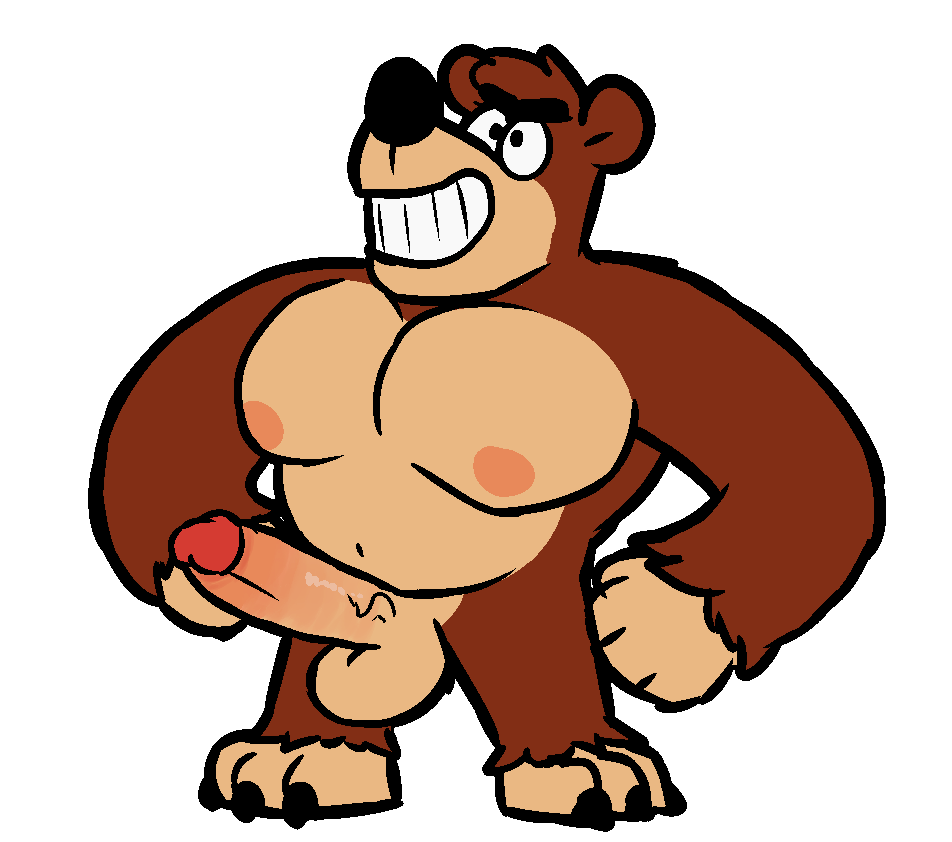 2019 anthro banjo-kazooie banjo_(banjo-kazooie) brown_fur charmcharmcharm erection fur furry male male_only mammal nude penis rareware testicles ursid