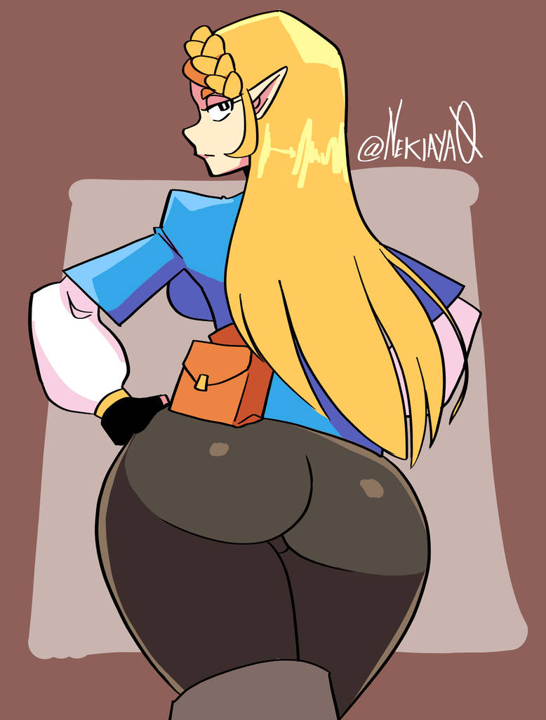 annoyed, ass, ayaiken, ayaman, breath of the wild, female, huge ass, looking at viewer, looking back, princess zelda, the legend of zelda, zelda (breath of the wild)