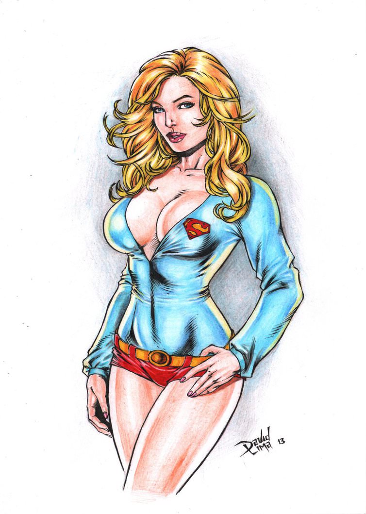 1girls 2013 argoan belt big_breasts blonde_hair blue_eyes blue_shirt breasts busty cleavage curvaceous curvy dated david_lima dc dc_comics ed_benes_studio female female_only hot_pants kara_zor-el kryptonian long_hair nail_polish pink_nail_polish pink_nails pinup red_lips red_lipstick red_shorts shirt short_shorts signature solo supergirl superheroine superman_(series) thighs voluptuous yellow_belt