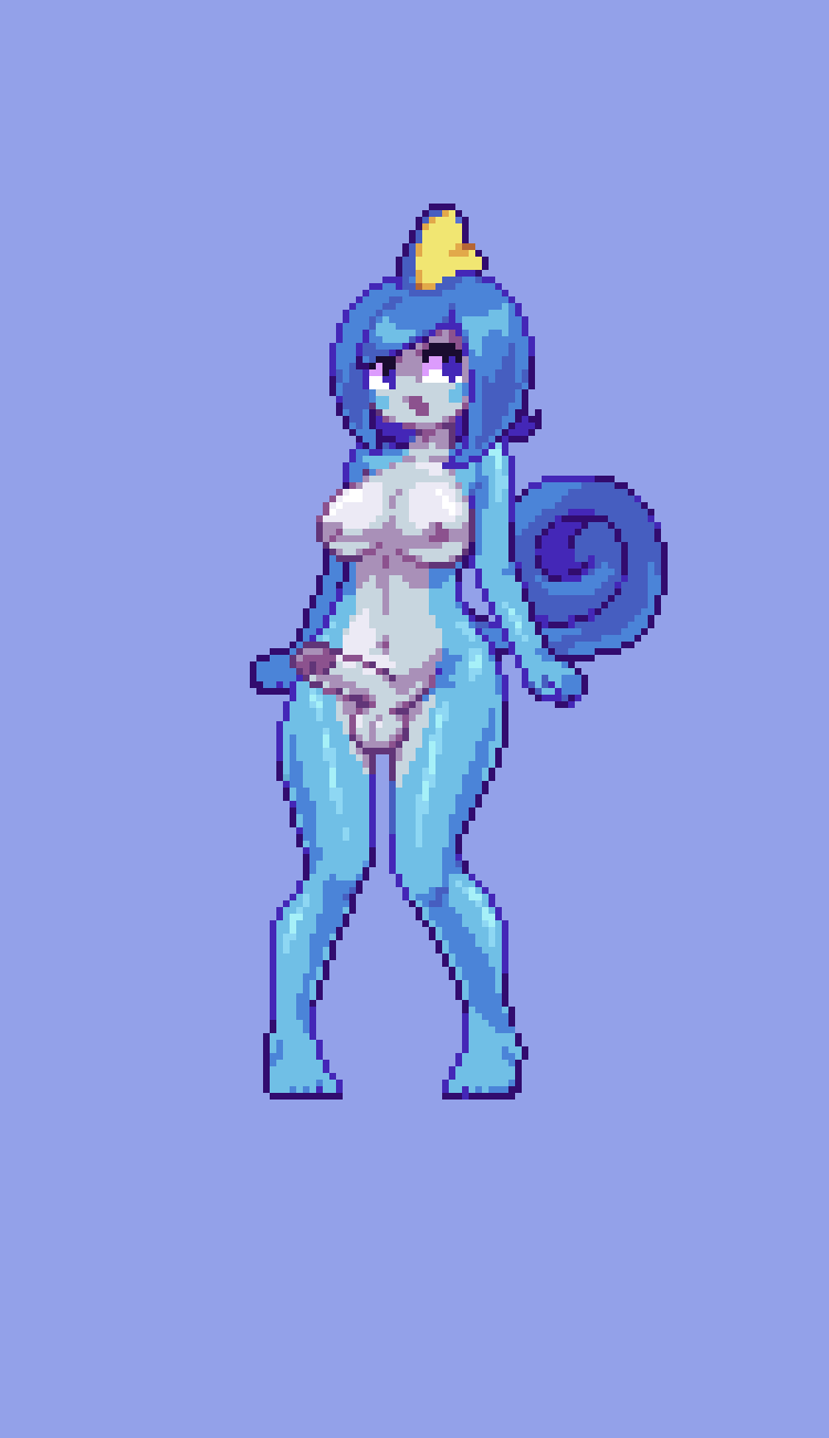 1futa 2019 anthro anthrofied applejuiceman ass blue_eyes blue_hair blue_skin breasts dickgirl edit feet futanari hard_pixels intersex looking_away nintendo nipples noscium nude penis pixel_art pokémon_(species) pokemon pokemon_ss purple_background scalie short_hair sobble standing tail testicles thigh_gap toes video_games