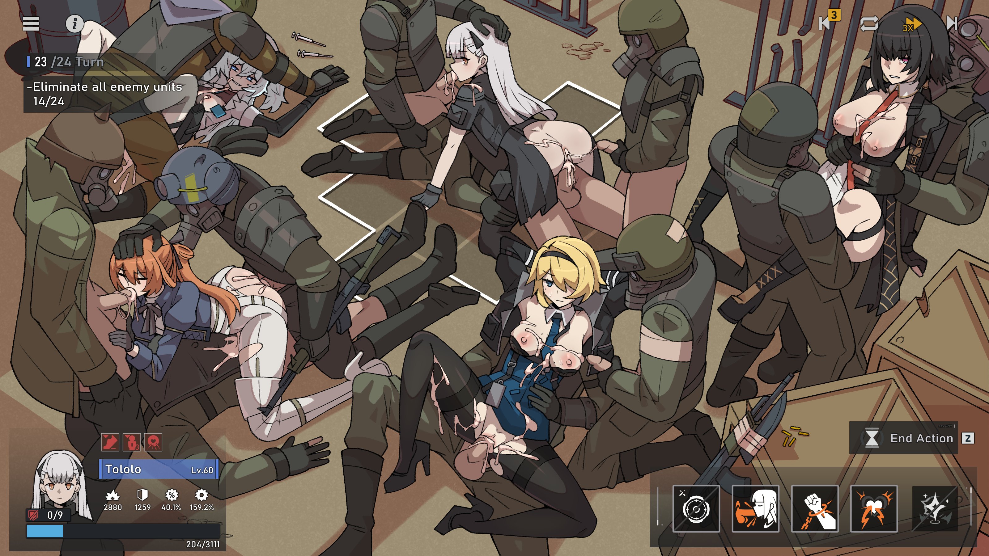 11boys, 5girls, after anal, after fellatio, after oral, after paizuri, after sex, ak-alfa (girls' frontline), alternate version at source, alternate version available, anal, anal creampie, anal penetration, anal sex, anus, ass, bad end, big breasts, black hair, blonde hair, blowjob, blue eyes, blue hair, breasts, breasts out, brown hair, carrying partner, closed eyes, clothing, creampie, cum, cum in ass, cum in mouth, cum in pussy, cum inside, cum on ass, cum on breasts, defeated, defeated heroine, double penetration, dubious consent, dumb witch, emotionless, emotionless sex, expressionless, fellatio, female, florence (girls' frontline 2), game over, gameplay mechanics, gangbang, gangrape, girls' frontline, girls' frontline 2: exilium, grey hair, group, group sex, hand on head, high heels, jacket, large breasts, long hair, male, mass rape, mole, mole on breast, mole under eye, multiple boys, multiple girls, necktie, necktie between breasts, nikketa (girls' frontline 2), nipples, oral, oral sex, pa-15 (girls' frontline), pantyhose, penis, pussy, rape, ripped pantyhose, sex, short hair, springfield (girls' frontline 2), springfield (girls' frontline), tololo (girls' frontline 2), triple penetration, uncensored, vaginal, vaginal penetration, vaginal sex, varjagers (girls' frontline 2), vsk-94 (girls' frontline), yellow eyes, zhaohui (girls' frontline 2)