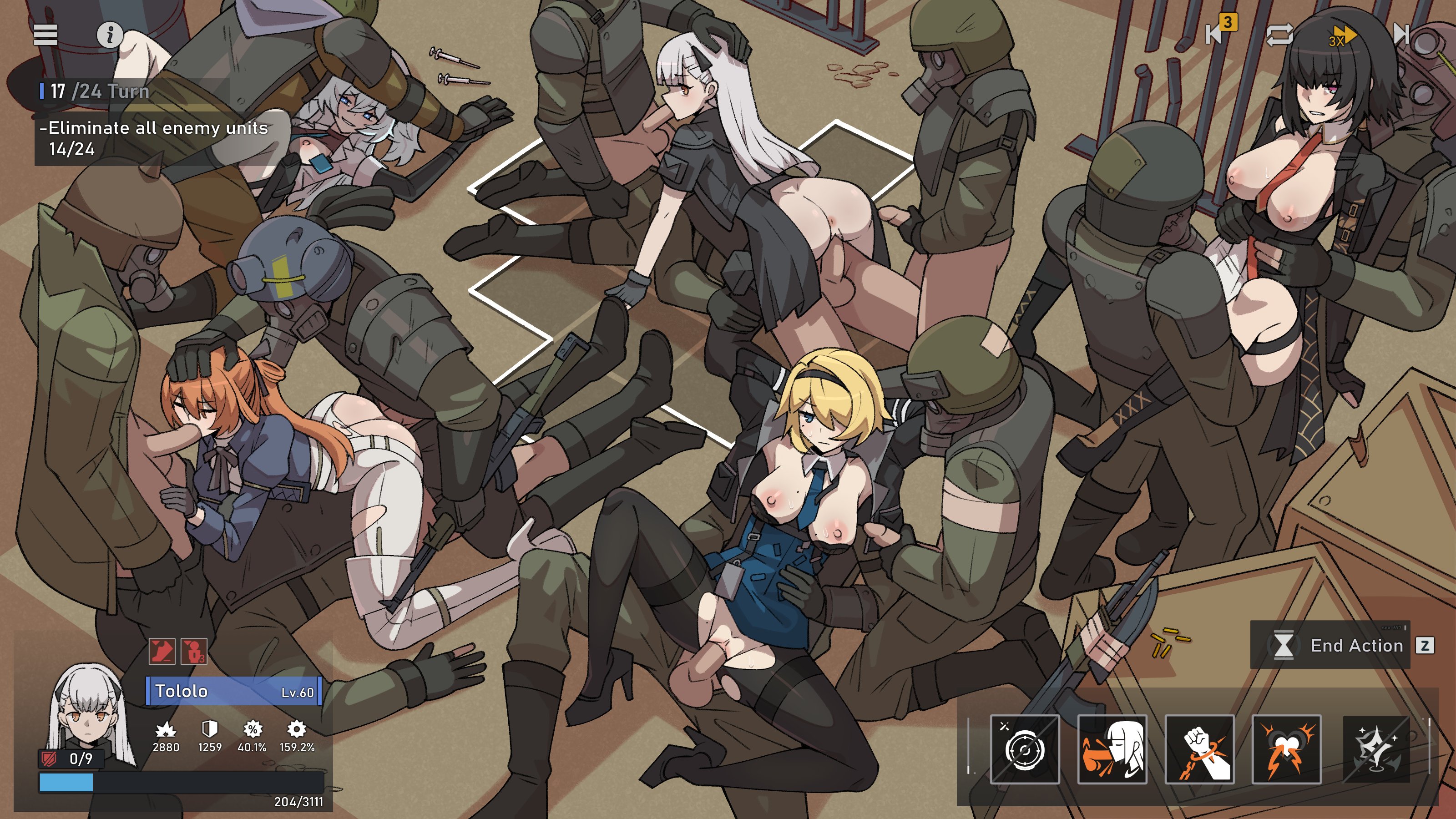 11boys, 5girls, ak-alfa (girls' frontline), alternate version at source, alternate version available, anal, anal penetration, anal sex, anus, ass, bad end, big breasts, black hair, blonde hair, blowjob, blue eyes, blue hair, breasts, breasts out, brown hair, carrying partner, closed eyes, clothing, defeated, defeated heroine, double penetration, dubious consent, dumb witch, emotionless, emotionless sex, expressionless, fellatio, female, florence (girls' frontline 2), game over, gameplay mechanics, gangbang, gangrape, girls' frontline, girls' frontline 2: exilium, grey hair, group, group sex, hand on head, high heels, imminent anal, jacket, large breasts, long hair, male, mass rape, mole, mole on breast, mole under eye, multiple boys, multiple girls, necktie, necktie between breasts, nikketa (girls' frontline 2), nipples, oral, oral sex, pa-15 (girls' frontline), pantyhose, penis, pussy, rape, ripped pantyhose, sex, short hair, springfield (girls' frontline 2), springfield (girls' frontline), tololo (girls' frontline 2), triple penetration, uncensored, vaginal, vaginal penetration, vaginal sex, varjagers (girls' frontline 2), vsk-94 (girls' frontline), yellow eyes, zhaohui (girls' frontline 2)