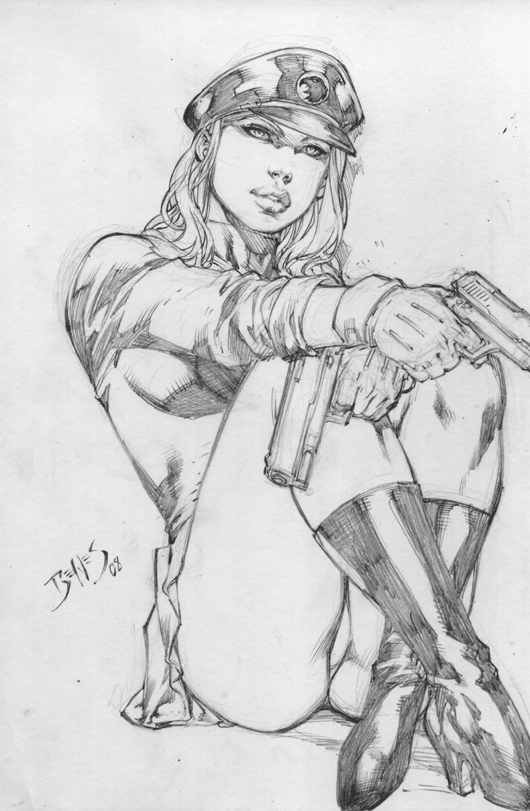 1girls 2008 birds_of_prey blackhawks dc_comics ed_benes ed_benes_studio female female_only lady_blackhawk skirt solo tagme zinda_blake