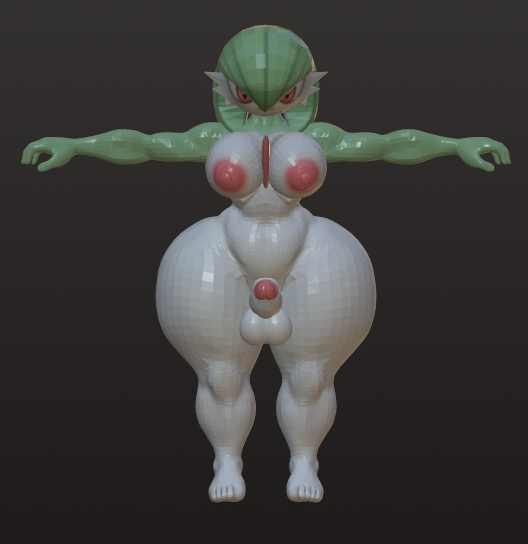 1futa 3d 3d_(artwork) arms_up barefoot black_background breasts colored_nipples colored_skin completely_nude erection full_body futanari gardevoir green_hair green_skin hair_between_eyes large_areolae large_breasts legs looking_at_viewer multicolored_skin navel nintendo nipples nude outstretched_arms penis pokémon_(species) pokemon red_eyes ryanprisma3d shiny_skin short_hair simple_background solo spread_arms standing stomach straight-on testicles thick_thighs thighs two-tone_skin uncensored white_skin wide_hips