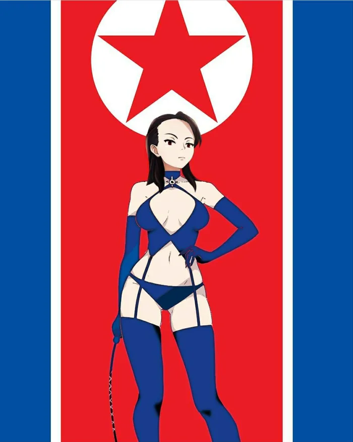 female flag korean national_personification north_korea tagme