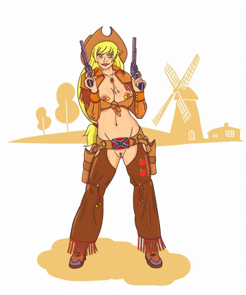 1girls american applejack_(mlp) assless_chaps barbell_piercing big_breasts blonde_hair blush bolo_tie breasts chaps clitoris clitoris_piercing colt_1873 confederate_flag country_girl cowboy_boots cowboy_hat cowgirl cowgirl_hat cowgirl_outfit female female_focus female_only freckles friendship_is_magic functionally_nude green_eyes gun handgun holster human human_version humanized large_breasts lipstick long_hair mlp my_little_pony my_little_pony_friendship_is_magic national_personification navel nipple_piercing nipples open_jacket pierced_clitoris pierced_nipples piercing piercings pink_nipples pistol pussy revolver rivawi shaved_pussy smooth_skin solo solo_female solo_focus standing tagme uncensored