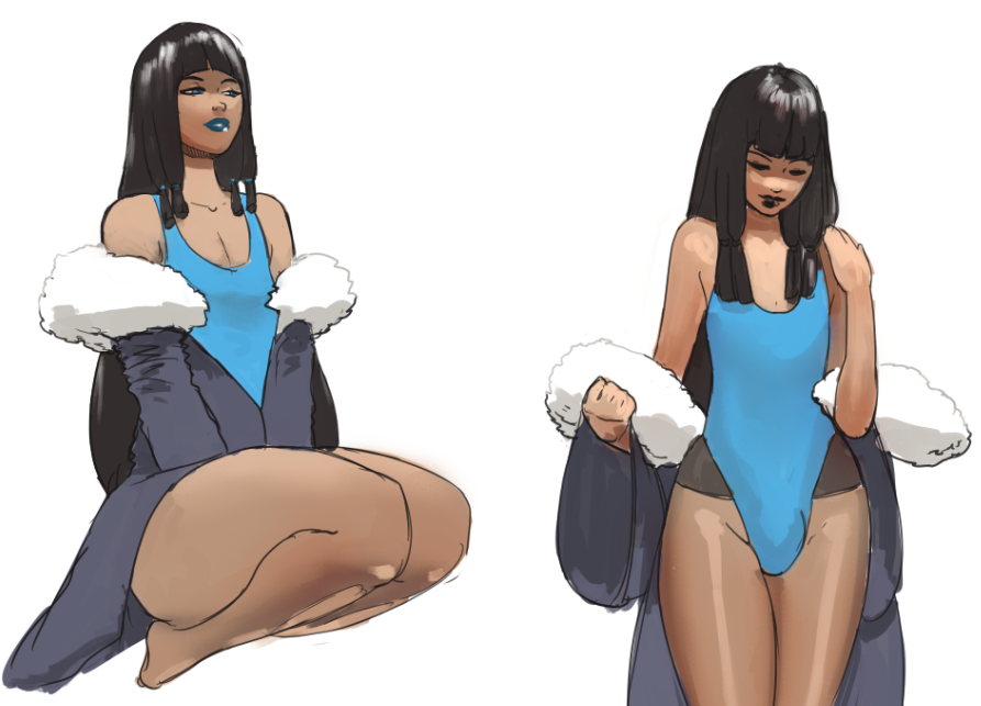 1boy androgynous avatar_legends bulge canon_crossdressing clothing crossdressing dark-skinned_femboy dark_skin desna femboy girly leotard lipstick male male_only native_american_male necrolepsy one-piece_swimsuit presenting robe solo swimsuit the_legend_of_korra trap water_tribe