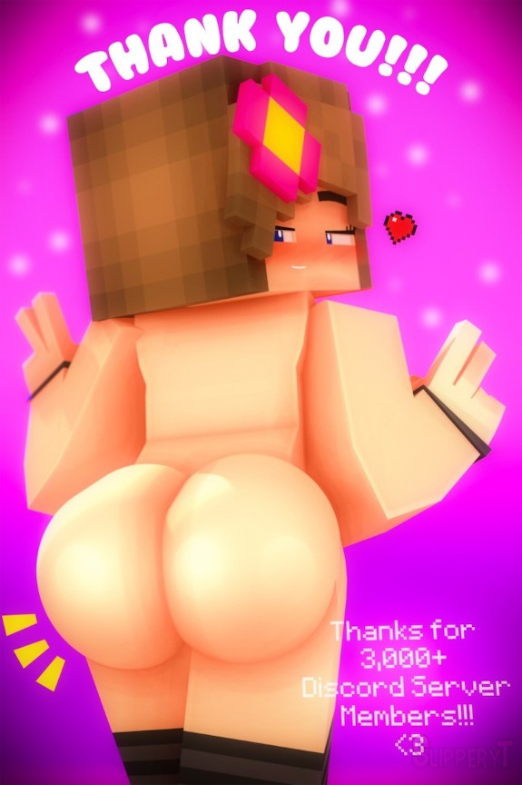 1girls, 3d, ass, big ass, big breasts, breasts, female, horny female, humanoid, jenny belle (slipperyt), mine-imator, minecraft, nude, slipperyt, solo, tagme