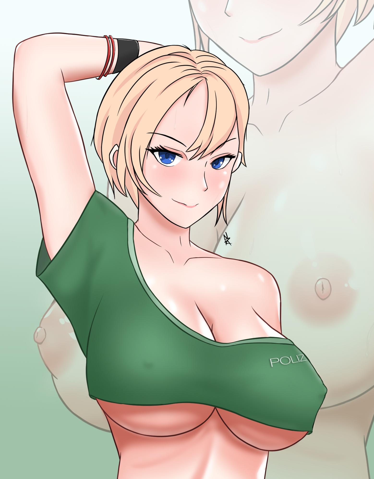 1girls, blonde hair, blue eyes, breasts, female, female only, iq (rainbow six), nowpayattention, partially clothed, rainbow six, rainbow six siege, tagme, tom clancy