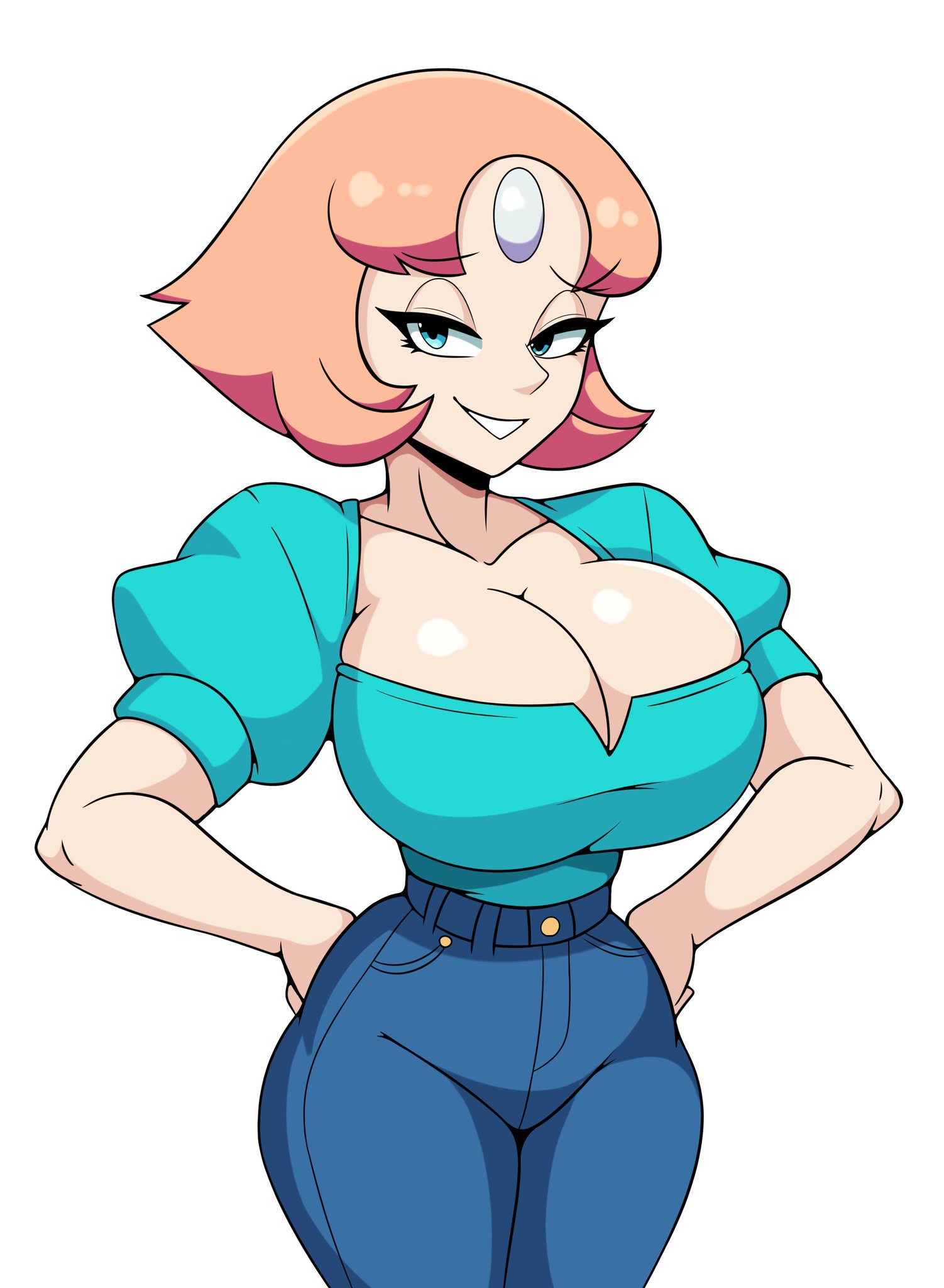 big breasts, breasts, female, huge breasts, iggy-bomb, pearl (steven universe), steven universe, tagme